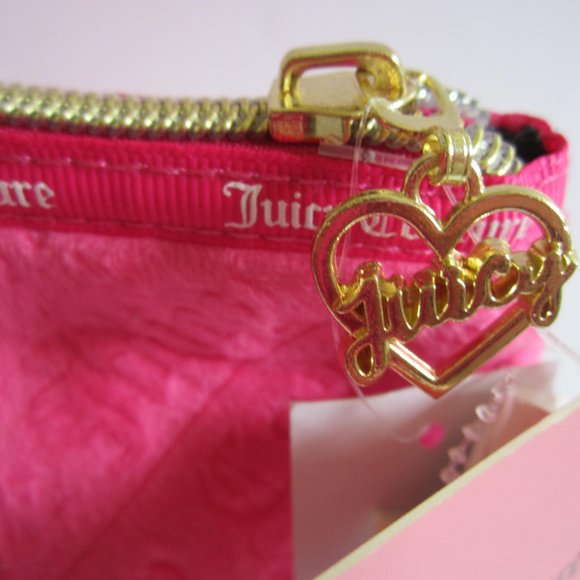 Juicy Couture Pink Velvet Cosmetic Make Up Bag - Picture 4 of 5